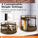 2-Tier Lazy Susan Organizer Turntable Spice Organization U-Shape 11.8" Rotating Spice Rack Height Adjustable for Cabinet, Pantry, Kitchen Countertop, Party by CozyNest Decor