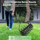 Rolling Lawn Aerator, Rotary Spike Lawn Aerator, Heavy Duty Manual Aerator Lawn Tool, 17-Inch Push Spike Aerator Roller with Adjustable Steel Handle for Garden, Lawns, Patio and Yard Grass Aeration by GreenHaven Gardens