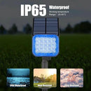 Solar Spot Lights Outdoor, Blue Solar Lights Outdoor Waterproof IP65, Adjustable Panel Solar Landscape Spotlights for Tree Yard Halloween Christmas Landscape Decor, 6 Pack by GreenHaven Gardens