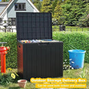 Vixzen 30 Gallon Resin Deck Box, Lockable Outdoor Storage Box for Patio Cushions Storage Furniture,Garden Tools, Pool Supplies, Weatherproof and UV Resistant- Black by CozyNest Decor