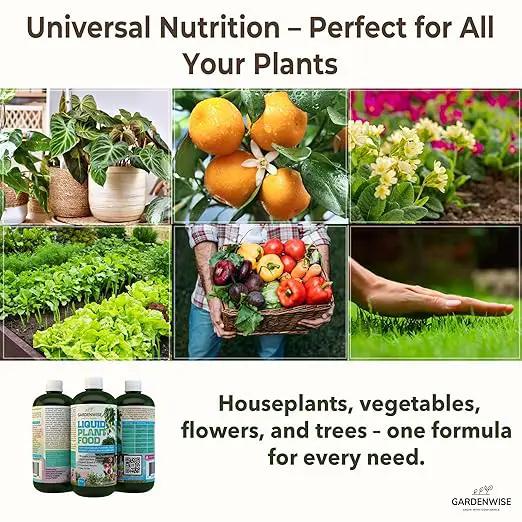 Organic Liquid Plant Food for Indoor Houseplants – All Purpose Fertilizer for Potted Plants, Vegetables, Succulents, Orchids, Roses – Miracle Growth with Mycorrhizae (32 oz), photo 2 of 9