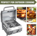 Bestfire Tabletop Gas Grill 2 Burners, 20,000 BTUs Stainless Steel Portable Propane Grill with Legs for Outdoor Patio Backyard Camping, Tailgating, and RV Trips by GreenHaven Gardens