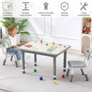 Kids Table and 2 Chairs Set, Height Adjustable (17.7"-26.1") Toddler Table and Chair Set, Multi-Activity Table with Graffiti Desktop, Children’s Table and Chairs for Classroom, Home & Daycare by CozyNest Decor