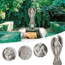 Outdoor Statues Angel Décor Garden Statue - 34 inch Large Garden Angels Outdoor Religious Statues Catholic Resin Concrete Finish Yard Patio Deck Home Entryway Hallway Sculpture 13.7 * 9.8 * 34 Inch by GreenHaven Gardens