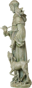 Joseph's Studio by Roman, 36.5" H St. Francis with a Fawn Garden Statue, Religious Outdoor Decor by GreenHaven Gardens