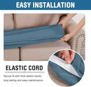 H.VERSAILTEX Super Stretch Individual Seat Cushion Covers Sofa Covers Couch Cushion Covers Slipcover Sets Thick Jacquard Textured Twill Fabric (1 Piece Loveseat Cushion Cover, Dusty Blue) by CozyNest Decor