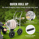 VEVOR Hose Reel Cart, Hold Up to 300 ft of 5/8’’ Hose, Garden Water Hose Carts Mobile Tools with 4 Wheels, Heavy Duty Powder-Coated Steel Outdoor Planting with Storage Basket, for Garden, Yard, Lawn by GreenHaven Gardens