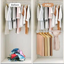 STORAGE MANIAC Hanging Closet Rod, Adjustable Width and Height Closet Hanging Organizer, Space-Saving Clothes Hanging Bar, Closet Extender Hanging Rod Double Closet Hanging Rod, 1 Pack Chrome by CozyNest Decor