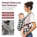Momcozy Baby Carrier - Ergonomic, Cozy and Lightweight Carrier for 3-24 Months, Effortless to Put On, Ideal for Hands-Free Parenting, Enhanced Lumbar Support, Houndstooth by TinyTreasures Baby Boutique
