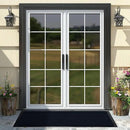Yimobra Front Door Mat Outdoor Indoor Entrance, 100% Waterproof All-Season All Weather Doormat, Welcome Matt Outside Entry, Non Slip, Low Profile, Heavy Duty Patio Porch Floor Mats,47 x 24,Navy Blue by CozyNest Decor