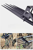 Heavy Duty Pitch Fork 46“ Steel Long Handle, Garden Broad Fork Loosening Soil & Breaks up Dirt, Garden Tool Claw Weeder Strengthening 5 Tines by GreenHaven Gardens