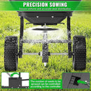 200LB Tow Behind Broadcast Spreader, Fertilizer Spreader Holds up to 550 lbs with 13" Pneumatic Tires and Adjustable Flow Control Lever,for Fertilizer, Grass Seed, Salt, Ice Melt, Lawn by GreenHaven Gardens
