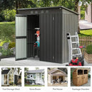 Domi Outdoor Storage Shed 5' x 3’, Metal Garden Shed with Galvanized Steel Frame for Bike, Tools, Lawn Mowers, Pool Toys, Outdoor Storage Cabinet with Lockable Door for Garden Lawn Patio (Dark Grey) by GreenHaven Gardens