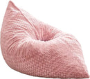 Hobestluk 3 in 1 Bean Bag Chair Giant Bean Bag Chairs for Adults with Chevron Plush Fur Cover Convertible Bean Bag Floor Cushion with Machine Washable Cover for Living Room (Chevron Plush Pink) by CozyNest Decor