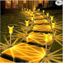 DenicMic Solar Lights Outdoor Pathway Lights LED Waterproof Acrylic Lamp Head Stainless Steel Stake for Yard Garden Landscape Path Walkway Driveway Patio Lawn (Orange 10Pack) by GreenHaven Gardens