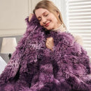 GONAAP Fuzzy Faux Fur Throw Blanket Queen Size Tie-dye Violet Purple Super Soft Cozy Plush Fuzzy Shaggy Blanket for Couch Sofa Bed (Tie-dye Violet Purple, Queen(90"x90")) by CozyNest Decor