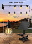 Brightown Outdoor Solar String Lights 34FT - LED G40 Pro Globe Patio Energy Saving with 11 Shatterproof Bulbs, 3 Light Modes Waterproof Hanging Lights for Christmas Outside Garden Backyard Party Decor by CozyNest Decor