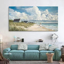 HGUAOA Coastal Canvas Wall Art - Large Landscape Wall Art for Living Room - Ocean and Beach Painting - Blue Artwork for Bedroom Decor - Above Bed Wall Pictures -Beach Theme Print Art by CozyNest Decor