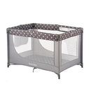 Pamo Babe Portable Crib Baby Playpen with Mattress and Carry Bag Grey by TinyTreasures Baby Boutique