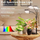 LBW Plant Grow Light, Full Spectrum Tri-Head Desk Plant Light for Indoor Plants, Growing Lamp with 3H/6H/12H Timer, 6-Level Brightness, 3 Lighting Modes, Height Adjustable, Ideal for Indoor Growth by GreenHaven Gardens