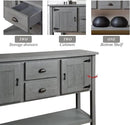 Solid Wood Farmhouse Console Table Sofa Table with Storage Drawers and Shelves for Storage Entry Hallway Foyer Sofa Side Table(48" Gray) by CozyNest Decor