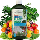 Organic Liquid Plant Food for Indoor Houseplants – All Purpose Fertilizer for Potted Plants, Vegetables, Succulents, Orchids, Roses – Miracle Growth with Mycorrhizae (32 oz) by GreenHaven Gardens