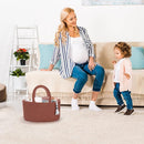 Baby Diaper Caddy Organizer for Girl Boy Cotton Rope Nursery Storage Bin Basket Portable Holder Tote Bag for Changing Table Car Travel Baby Shower Gifts Newborn Essentials Registry Must Have Rust by TinyTreasures Baby Boutique