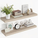 36 Inch Floating Shelves, 3D Textured Wood Grain, 36"x9.25"x1.5" Inch Deep Floating Shelves for Wall, Wooden Shelves for Bathroom, Bedroom, Living Room, Vintage White Oak by CozyNest Decor