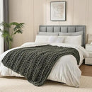 Esterra Chunky Knit Blanket Throw, 100% Handmade Chenille Throw Blanket 40"x50", Soft Thick Yarn Cable Knit Crochet Throw Blanket Rope Knot Throw for Couch Bed Sofa, Dusty Olive by CozyNest Decor