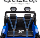 2 Seater Ride on Car Truck, 12V Kids Electric Ride on Toy for Big Kids Age 3-8 w/Remote Control- Blue by TinyTreasures Baby Boutique