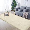2x6 Runner Rug for Bedroom: Fluffy Shag Soft Washable Rugs Small Fuzzy Plush Indoor Carpet for Hallway Bedside Dorm Kids Girls Boys Room (Cream White, 2'x6') by TinyTreasures Baby Boutique