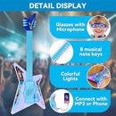 Guitar and Microphone Play Set with Glasses,Music Toys with Music&Light,Kids Karaoke Machine,Music Instruments for Toddlers,Boys,Perschool Educational Toys Gift for Children by TinyTreasures Baby Boutique