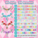leitait 24 Pack Bracelet Wands,Charm Bracelet Jewelry Making Kit,Arts Crafts for Kids,Unicorn Party Favors Supplies,Goodie Bags Stuffers,Classroom Prizes,Birthday Gifts for Girls Ages 4-8 Years Old by TinyTreasures Baby Boutique