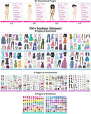 Fashion Angels Sticker Stylist 12544, Fashion Design Sticker by Number Activity Book, For Kids 6 and Up by TinyTreasures Baby Boutique