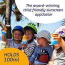 Solar Buddies Sunscreen Applicator - Single Purple - Refillable Roll on Sponge Sunscreen, Suncream & Lotion Applicator For Kids, Adults & Families - Holds 3.4fl oz, Perfect Size for Travel by TinyTreasures Baby Boutique