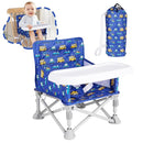 Portable Booster Seat, Toddler Baby Seat with Tray for Dining Table Compact Floor Chair for Camping Lawn Beach Babies Travel 6-36 Months by TinyTreasures Baby Boutique
