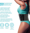 Everyday Medical Post Surgery Abdominal Binder For Men And Women - Medical Grade Stomach Compression Brace for Waist and Abdomen Surgeries such as Gastric Bypass, Liposuction, C-Section, Tummy Tuck by TinyTreasures Baby Boutique
