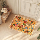 Floral 2x3 Area Rug Machine Washable Soft Print Boho Carpet Non Slip Doormat Low Pile Flower Area Rugs for Living Room Bedroom Nursery Kitchen Dining Room Indoor-Yellow/Orange by TinyTreasures Baby Boutique