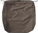Classic Accessories Ravenna Water-Resistant 25 x 25 x 5 Inch Square Patio Seat Cushion Slip Cover & Foam, Dark Taupe, Lounge Chair Cushion by GreenHaven Gardens