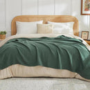 EMME Cotton Muslin Queen Blanket Bed Layering Breathable Gauze Blanket Soft Lightweight Blankets Adults (Forest Green, 90"x90") by CozyNest Decor