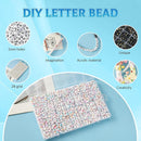 1400pcs Letter Beads, 6x6 mm Acrylic Alphabet Beads, Beads for Jewelry and Bracelet Making, in 28 Grid Box (White and Black) by TinyTreasures Baby Boutique