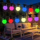 Outdoor String Lights 12 feet G50 Anti-Fall Waterproof Retro lampshade IP65 Waterproof 6 Color Lights Suitable for Garden Parties More Dazzling by GreenHaven Gardens