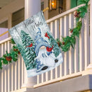 Heyfibro Hello Winter Gnome Garden Flag 28x40 Double Sided Burlap Cardinals Snowflakes Snow Yard Banner for Christmas Seasonal Outside Outdoor House Decoration (ONLY FLAG) by CozyNest Decor