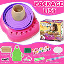 Vinkp Pottery Wheel for Kids - Complete Pottery Painting Kit Arts and Crafts for Kids Ages 8-12 with Air Clay Art Supplies for Girls Boys Toys Birthday Christmas Gifts for 6 7 8 9 10 11 12 - Pink by TinyTreasures Baby Boutique