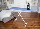54" Full-Size Adjustable Ironing Board w/Thick Pad Cover, Leg Locking System, Foldable and Collapsible, Heavy-Duty Alloy Steel Construction, Space Saving Design - Blue by CozyNest Decor
