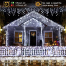 Christmas Icicle Lights Outdoor, 640 LED 66FT Icicle Lights for Outside with 8 Modes Timers, Waterproof Plug in Connectable String Light for House Roof Garden Party Wedding Decorations, White by GreenHaven Gardens