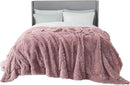 Bedsure GentleSoft Fluffy Dusty Pink Blankets Queen Size for Bed, Thick Sherpa Faux Fur Fleece Fuzzy Plush Winter Warm Soft Queen Blankets, Bedroom Decor Pink Gifts Cozy Gifts for Women Men, 90x90 by CozyNest Decor
