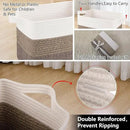 OIAHOMY Storage Basket, Woven Baskets for Storage, Cotton Rope Basket for toys,Towel Baskets for Bathroom - Pack of 3, Gradient Dark Brown by CozyNest Decor