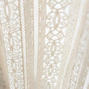 Sutuo Home Boho Curtain Crochet Lace Semi-Sheer Florals Hollow Knitted Handmade Tassels, Rod Pocket Window Treatment Vintage Rustic Farmhouse Drapes for Living Bedroom, 1 Panel 59" W x 63" L, Beige by CozyNest Decor