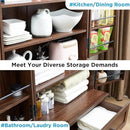 72‘’ Farmhouse Kitchen Pantry Cabinet with Drawer, Tall Storage Cabinet with 2 Barn Doors and Shelves, Versatile Large Rustic for Dining Room, Bathroom, Living Room, Laudry, Brown by CozyNest Decor